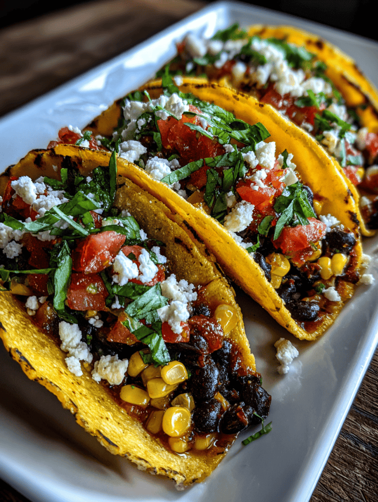 Black Bean Tacos with Corn Tortillas
