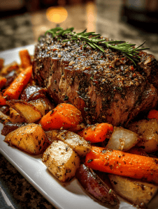 Herb-Crusted Beef Roast with Root Vegetables
