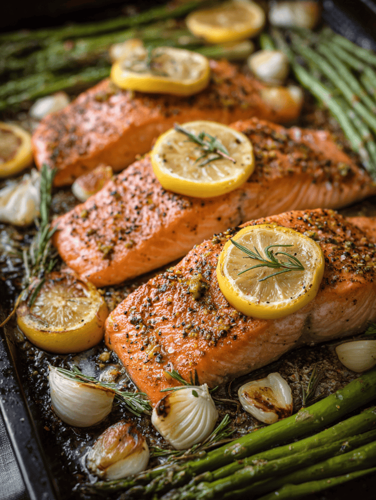 Lemon Garlic Salmon (Sheet Pan)