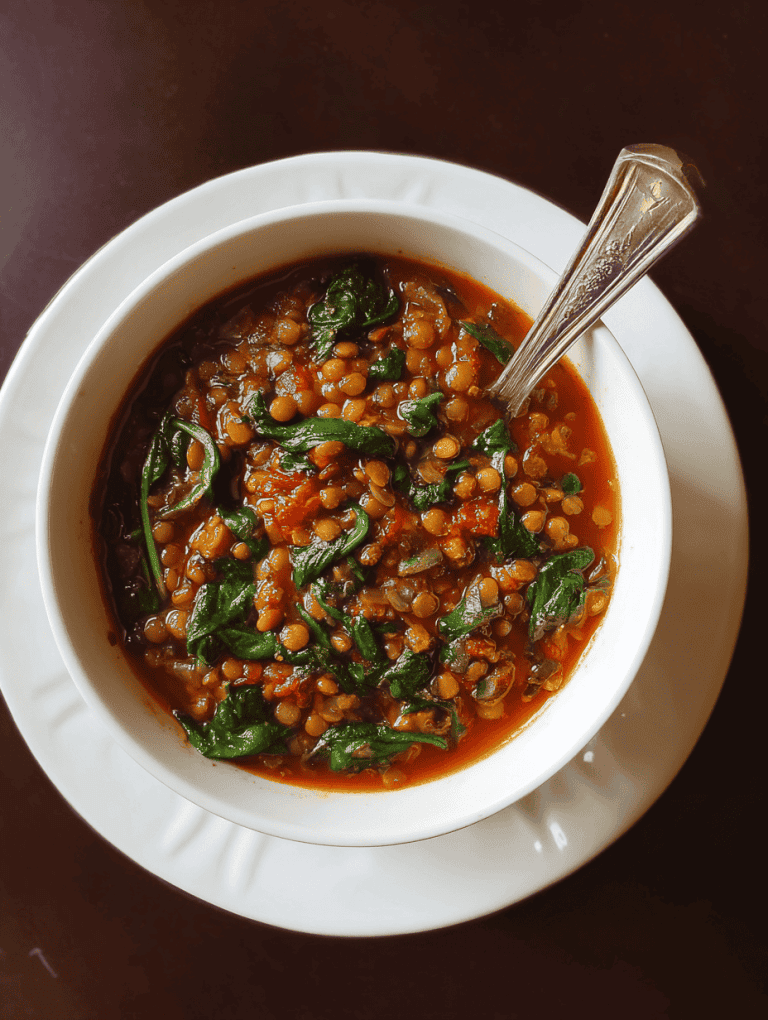 Lentil Soup with Spinach