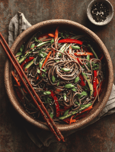 Sesame Ginger Soba Noodle Salad