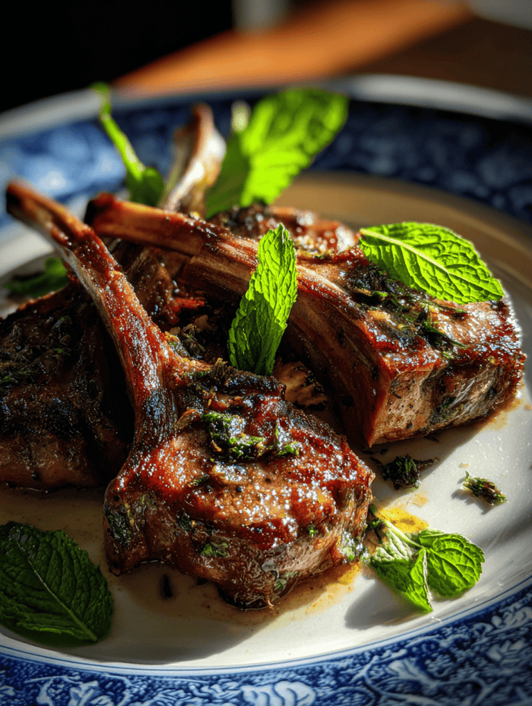 Spiced Lamb Chops with Mint