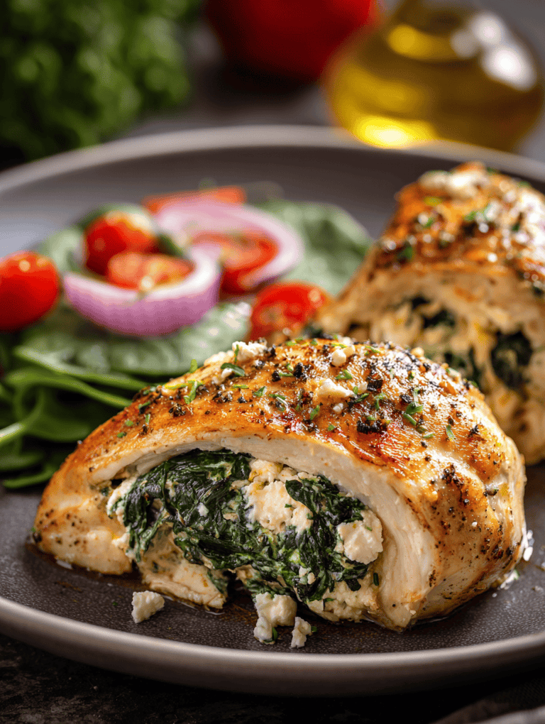 Spinach and Feta Stuffed Chicken Breast